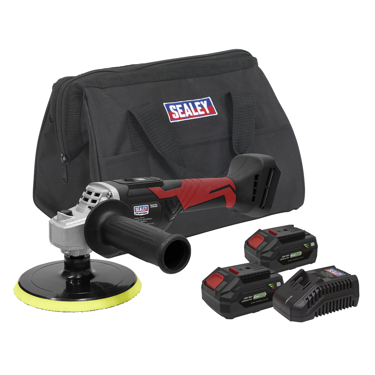 Sealey CP20VRPKIT2 Cordless Rotary Polisher Kit 20V 150mm - 2 Batteries