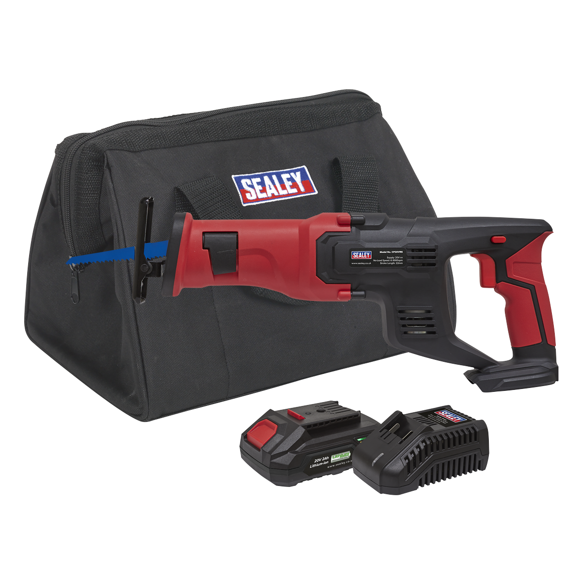 Sealey CP20VRSKIT1 Cordless Reciprocating Saw Kit 20V 2Ah