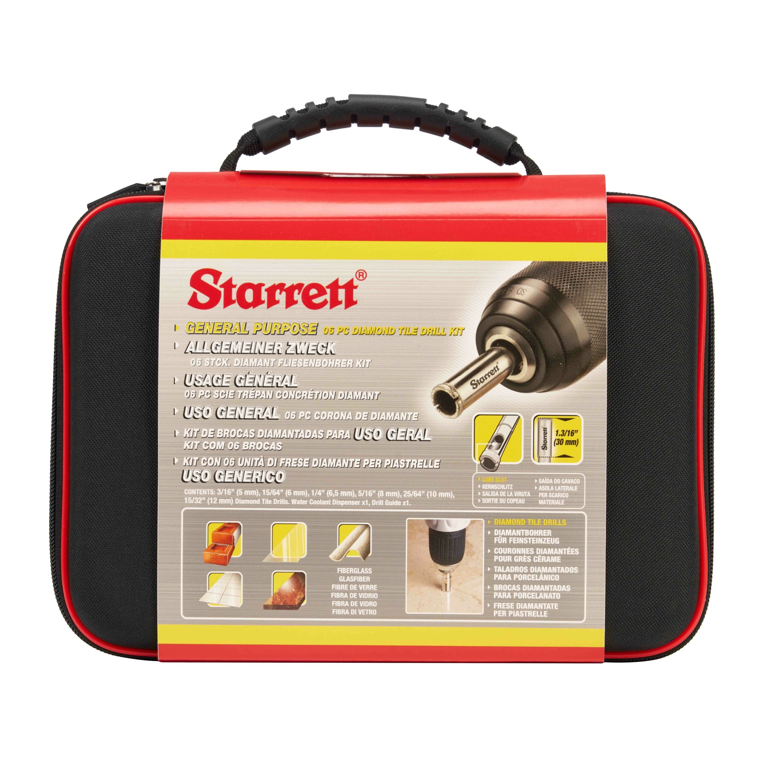 Starrett 6 Piece Diamond Grit Tile Drill Kit KD06041