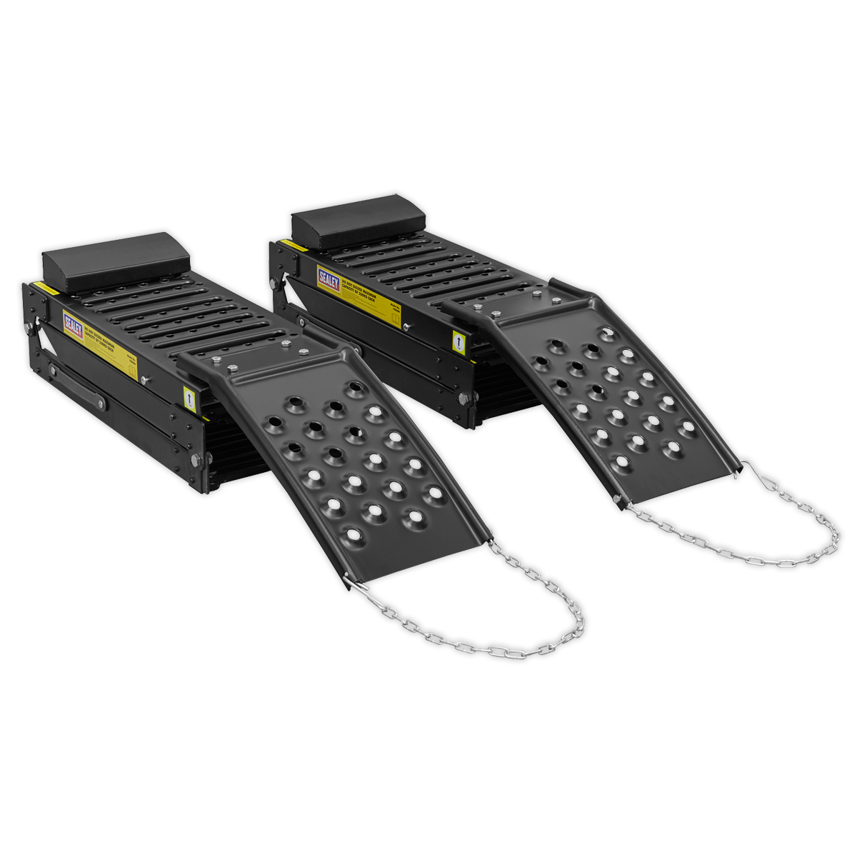Sealey FCR500 Steel Folding Loading Ramps 500kg Capacity - Pair