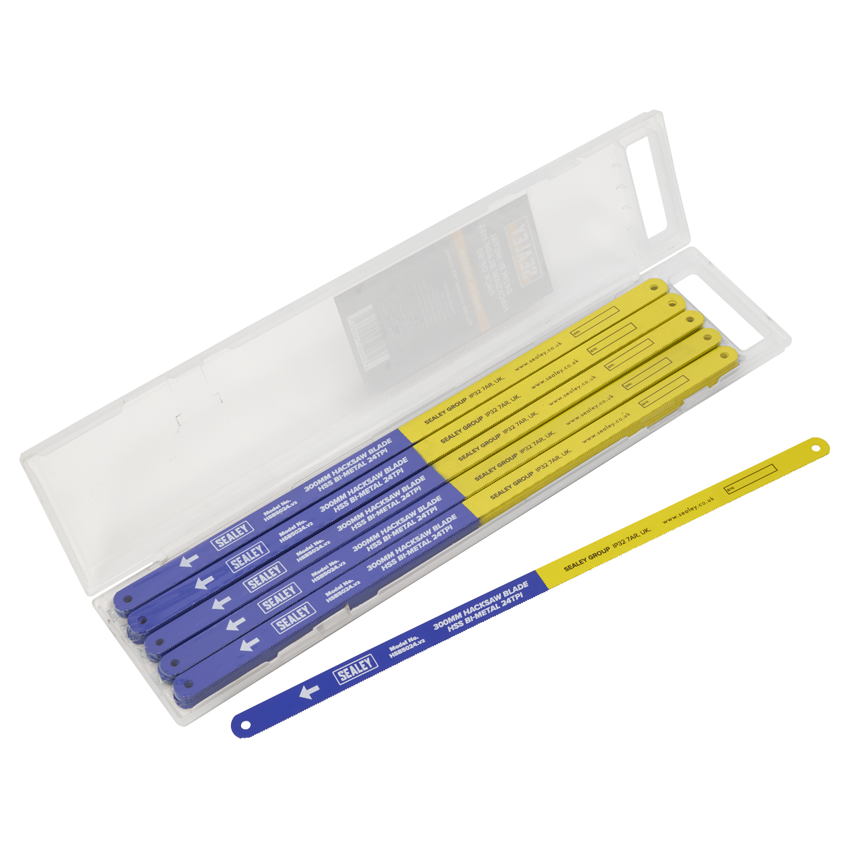 Sealey HSB5024 Hacksaw Blade 300mm HSS Bi-Metal 24tpi Pack of 50