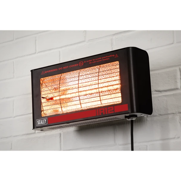 Sealey IR12 Wall Mounting Infrared Quartz Heater 1.2W/230V