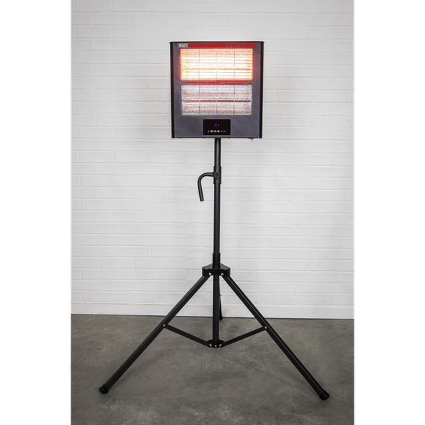 Sealey IR28CT Infrared Quartz Heater with Tripod Stand 1.4/2.8kW/230V