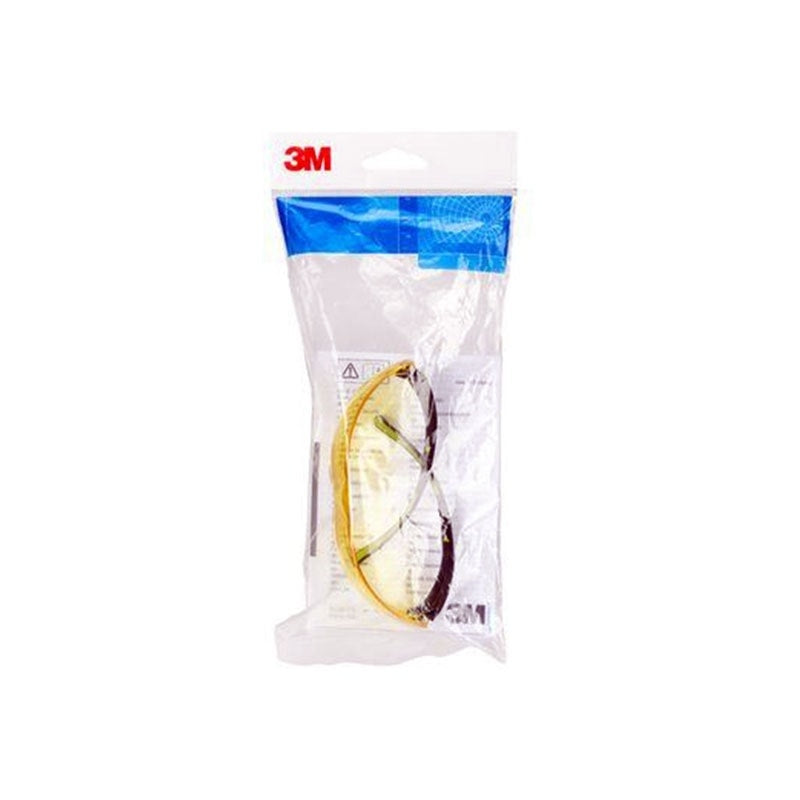 3M SecureFit Safety Glasses, Anti-Scratch / Anti-Fog, Amber Lens (Case of 20)