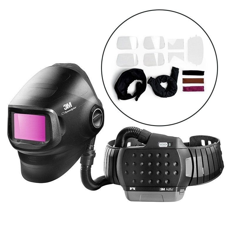3M Speedglas 617839 G5-01 Adflo Welding Helmet with G5-01VC Filter and Consumable Starter Kit
