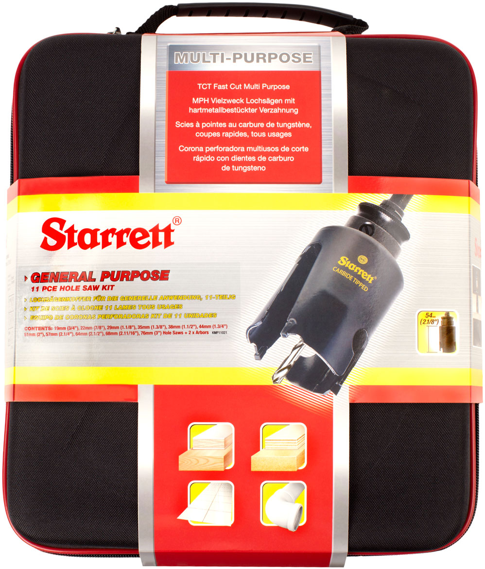 Starrett General Purpose 11pc TCT MPH Holesaw Kit KMP11021