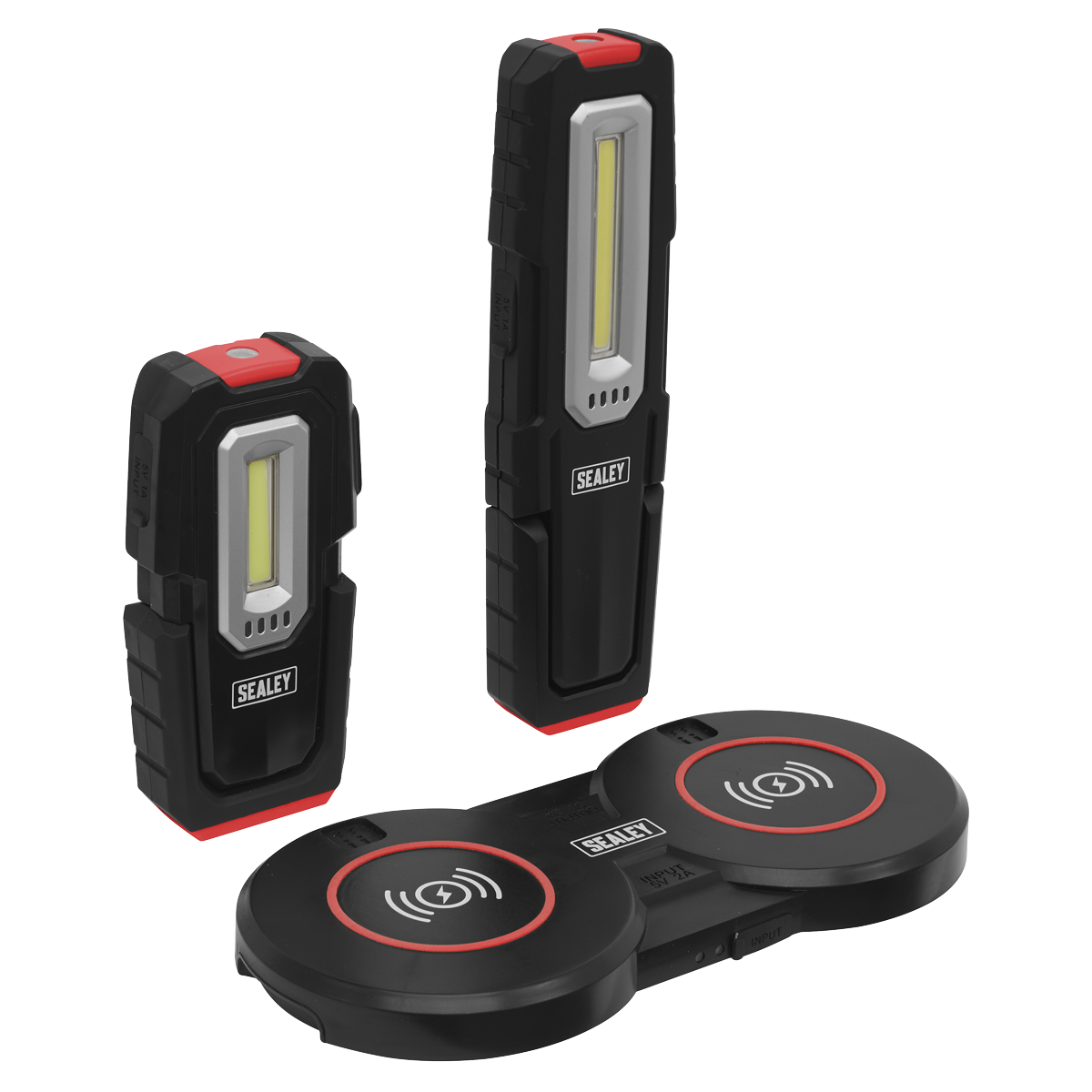 Sealey LEDWCBCOMBO4 Inspection Lights 3W & 5W & Double Wireless Charging Base