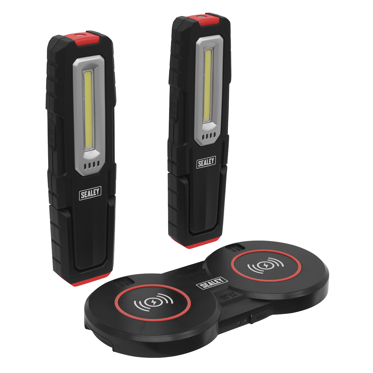 Sealey LEDWCBCOMBO5 Inspection Light 5W & 1W COB LED (x2) & Double Wireless Charging Base