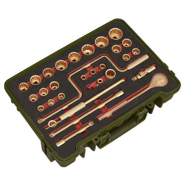 Sealey NS039 Socket Set 31pc 1/2"Sq Drive - Non-Sparking