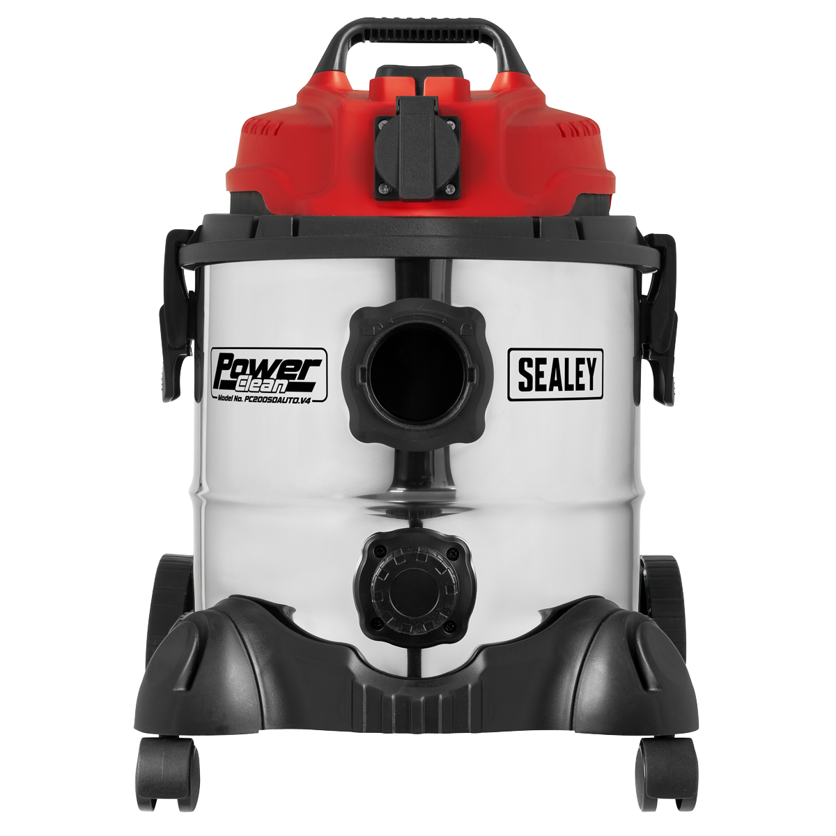 Sealey PC200SDAUTO 20L Industrial Vacuum Cleaner Wet & Dry with Stainless Steel Drum & Auto Start 1400W/230V