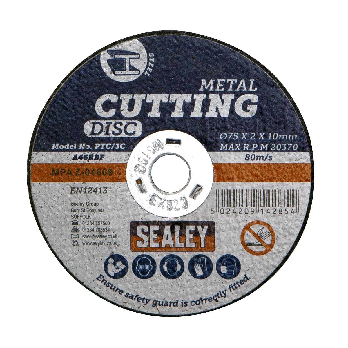 Sealey PTC/3C5 Cutting Disc 75 x 2mm 10mm Bore Pack of 5