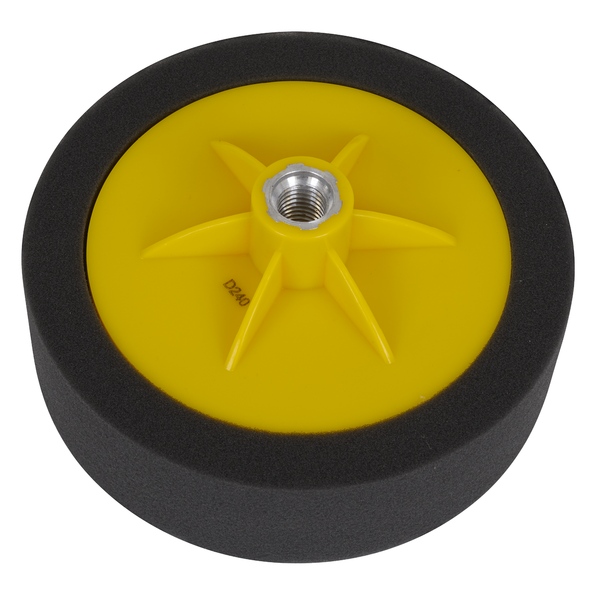 Sealey PTC/CH/M14-P 150 x 50mm Buffing & Polishing Foam Head M14 x 2mm - Black/Soft