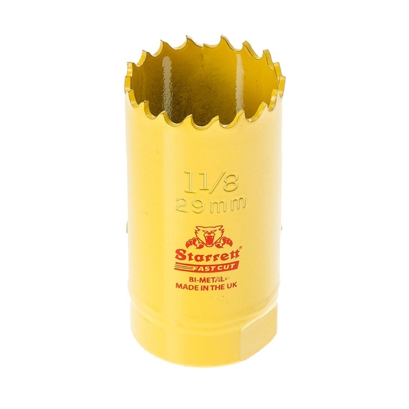 Starrett FCH0118 HSS Fast Cut Hole Saw 1-1/8" (29mm)