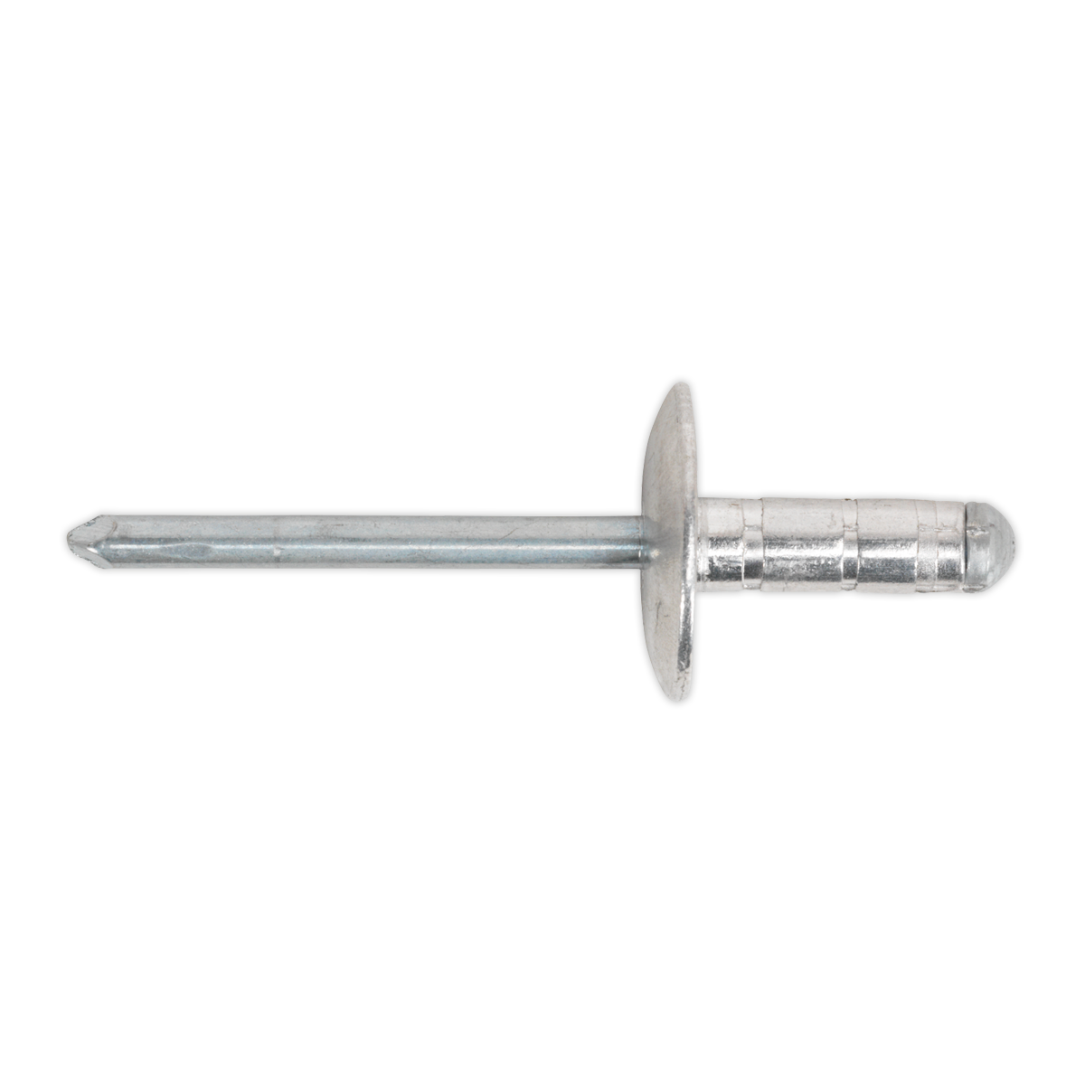 Sealey RM4827L Aluminium Multi-Grip Rivet Large Flange 4.8 x 27mm Pack of 100