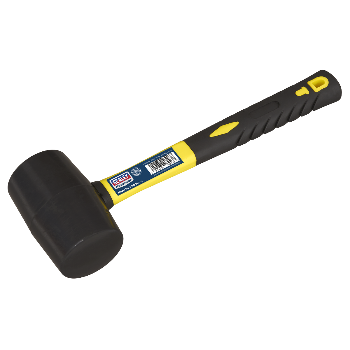 Sealey RMB150 Premier Rubber Mallet with Fibreglass Shaft 1.5lb