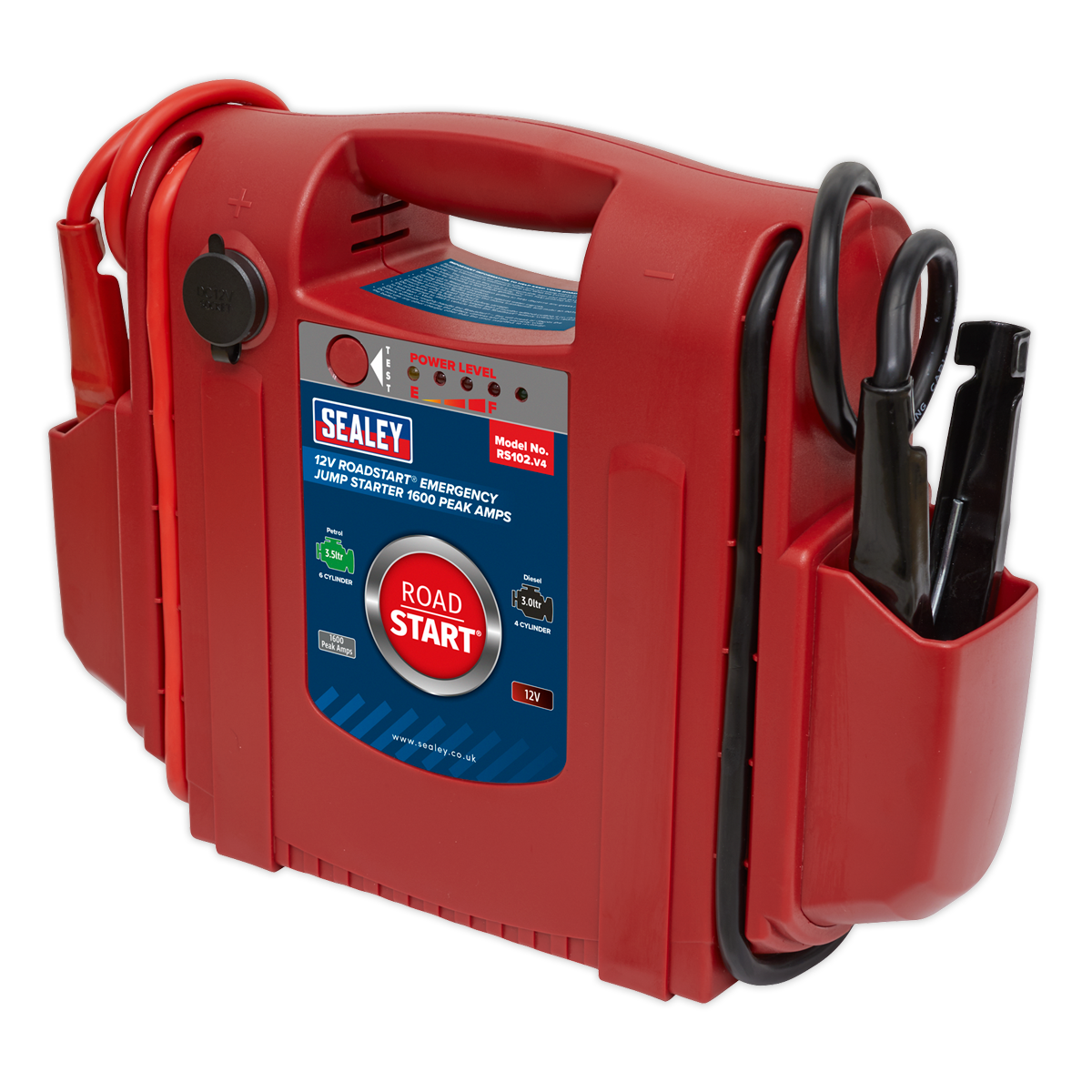 Sealey RS102 RoadStart Emergency Jump Starter 12V 1600 Peak Amps
