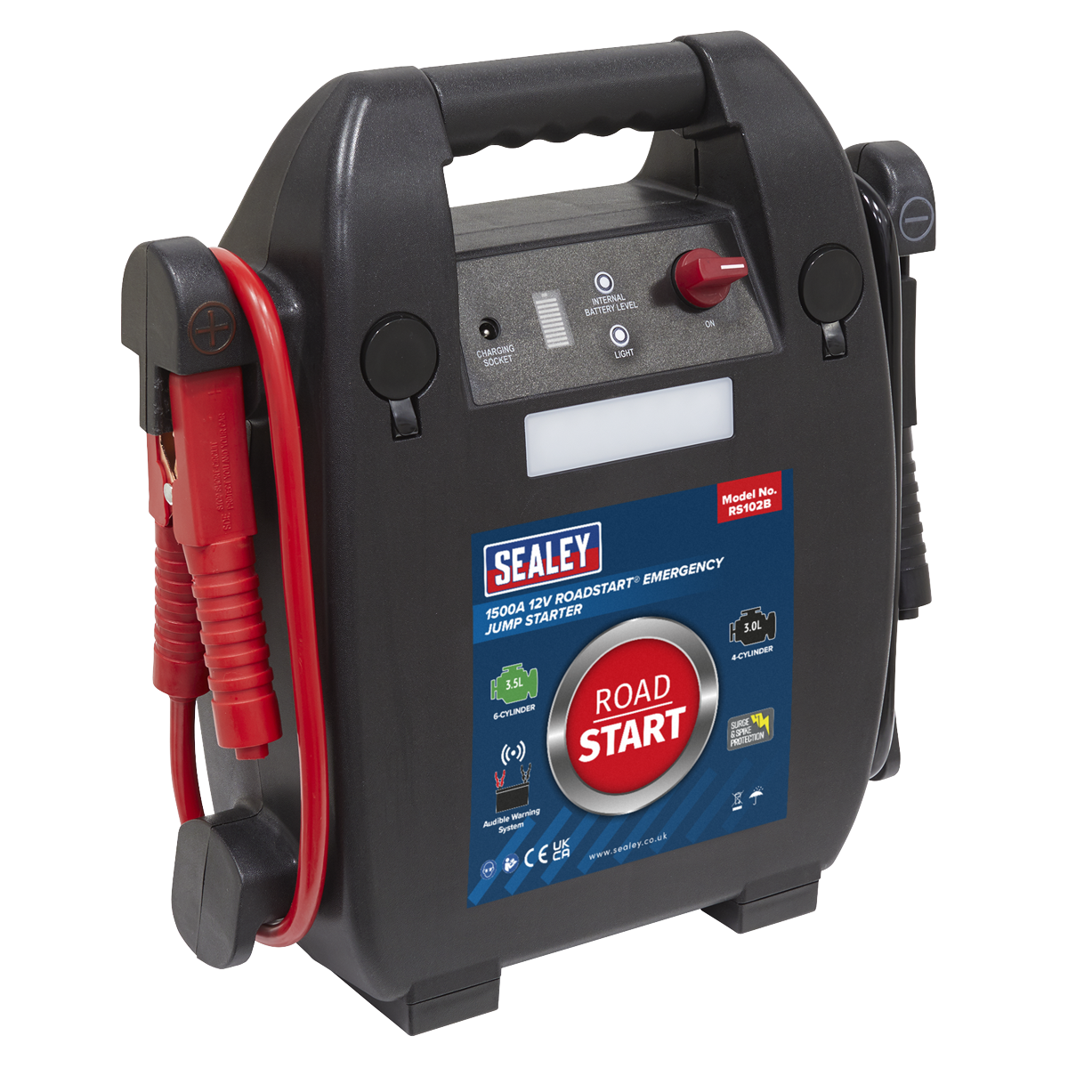 Sealey RS102B RoadStart Emergency Jump Starter 12V 3.5L 6 Cylinder