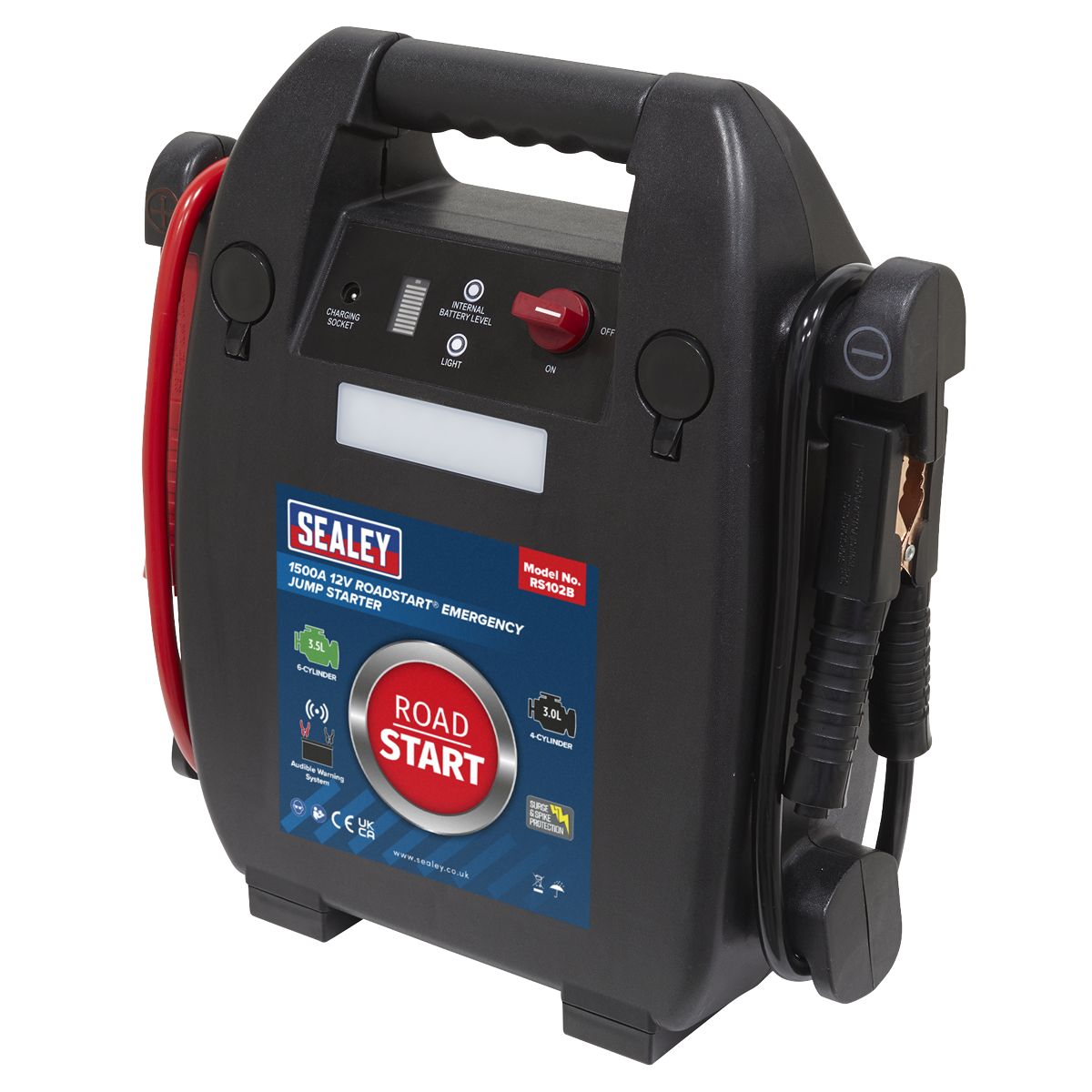 Sealey RS102B RoadStart Emergency Jump Starter 12V 3.5L 6 Cylinder