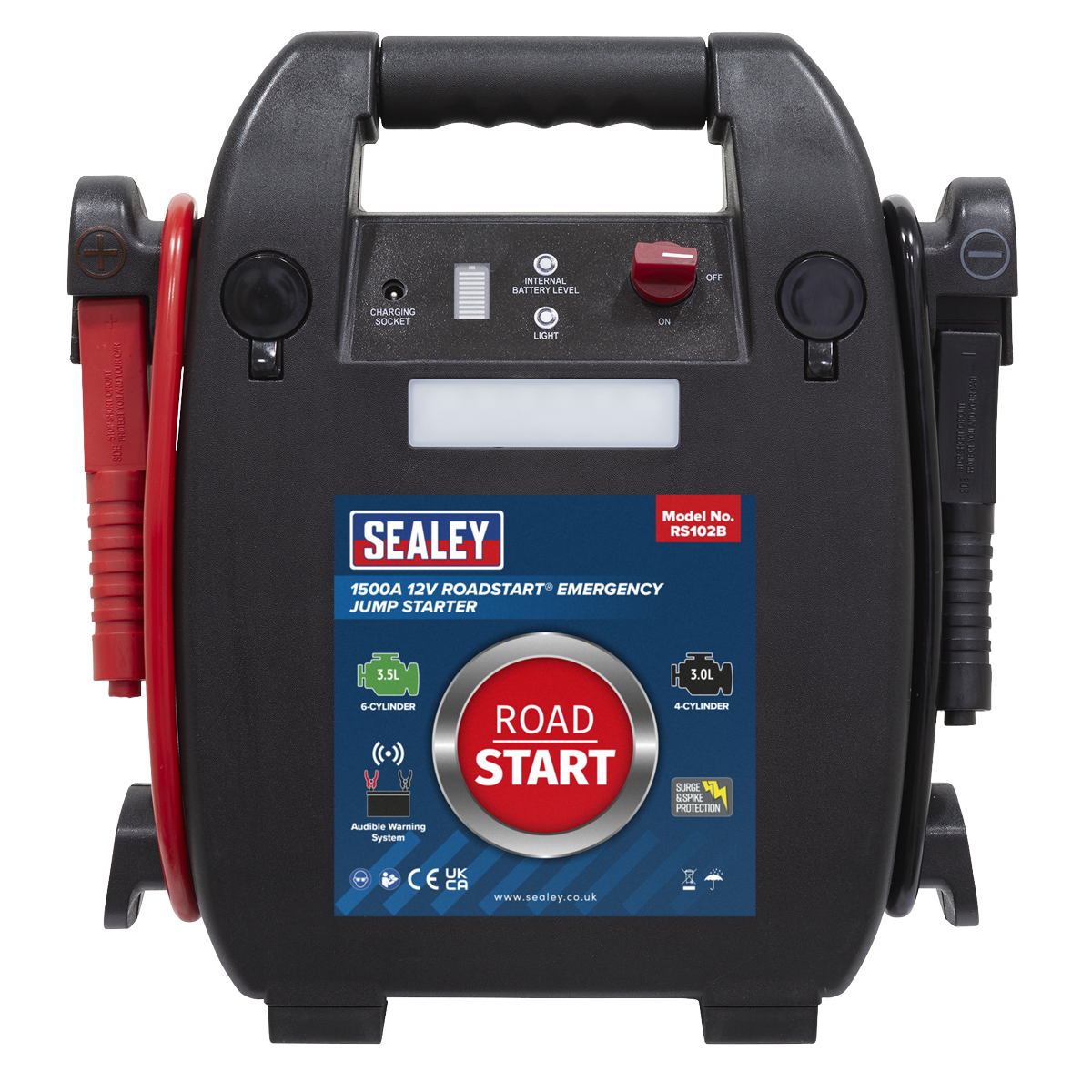 Sealey RS102B RoadStart Emergency Jump Starter 12V 3.5L 6 Cylinder