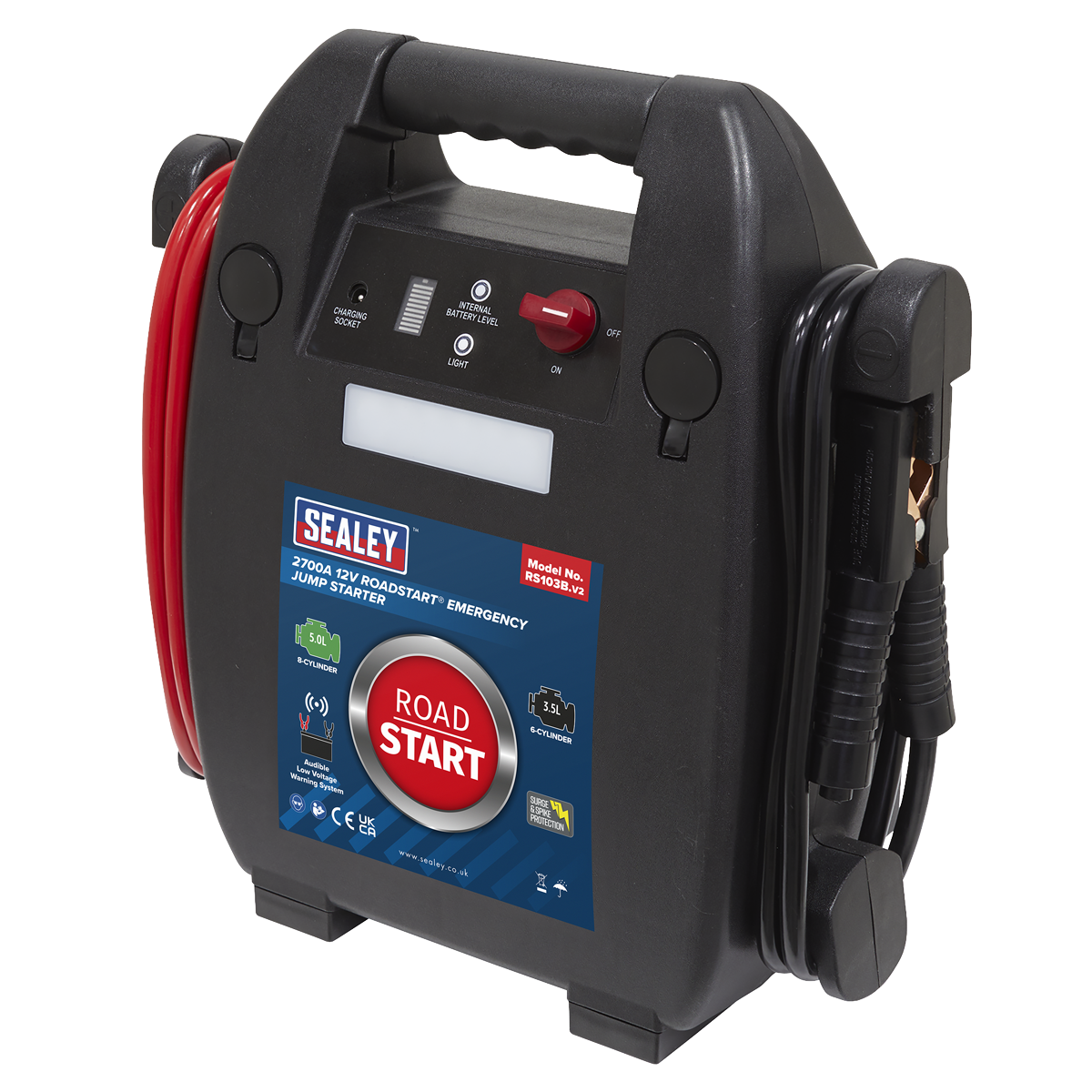 Sealey RS103B RoadStart 12V Emergency 8-Cylinder Jump Starter 5L