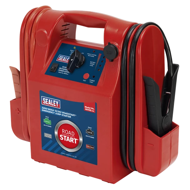 Sealey RS105 RoadStart Emergency Jump Starter 12/24V 3200/1600 Peak Amps