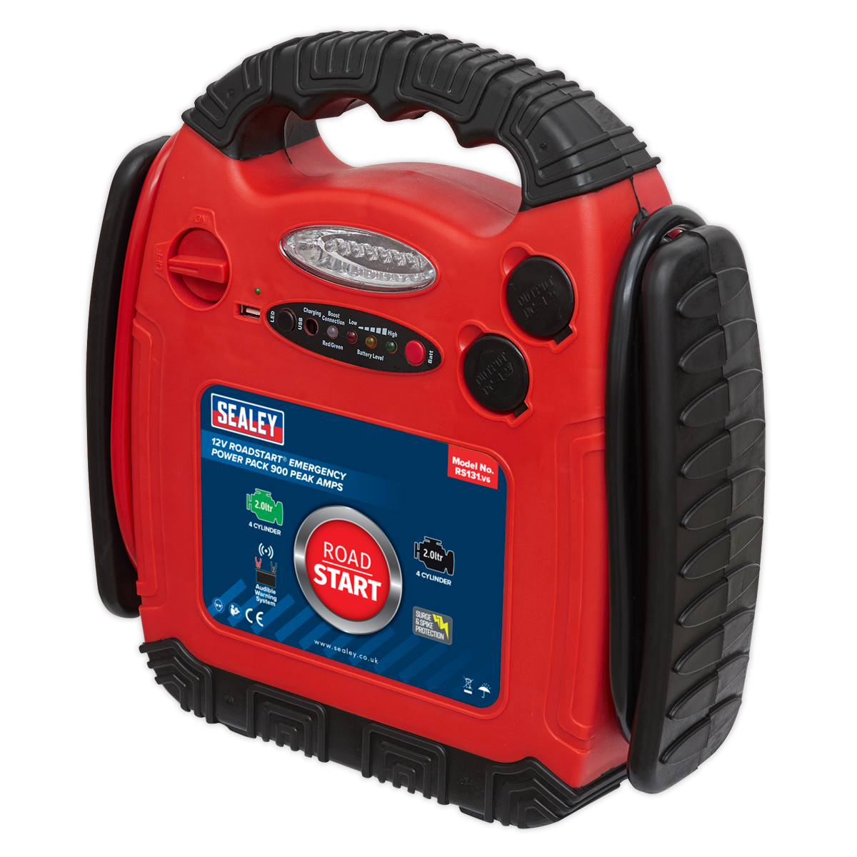 Sealey RS131 RoadStart® Emergency Power Pack 12V 900 Peak Amps