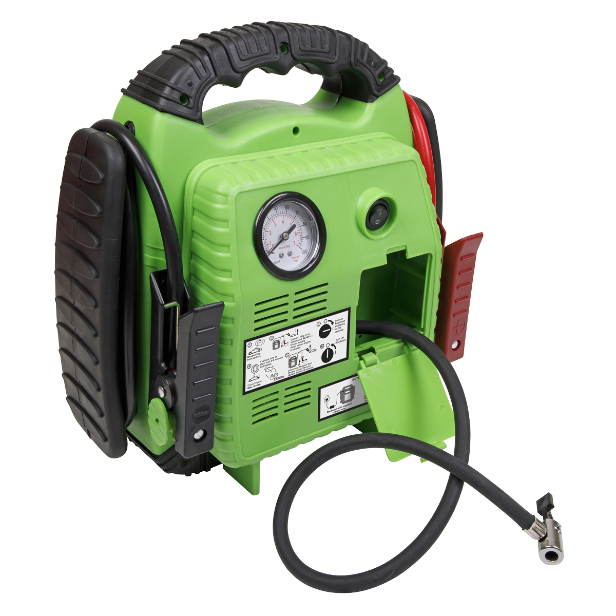 Sealey RS1322HV RoadStart® Emergency Jump Starter with Air Compressor 12V 900 Peak Amps