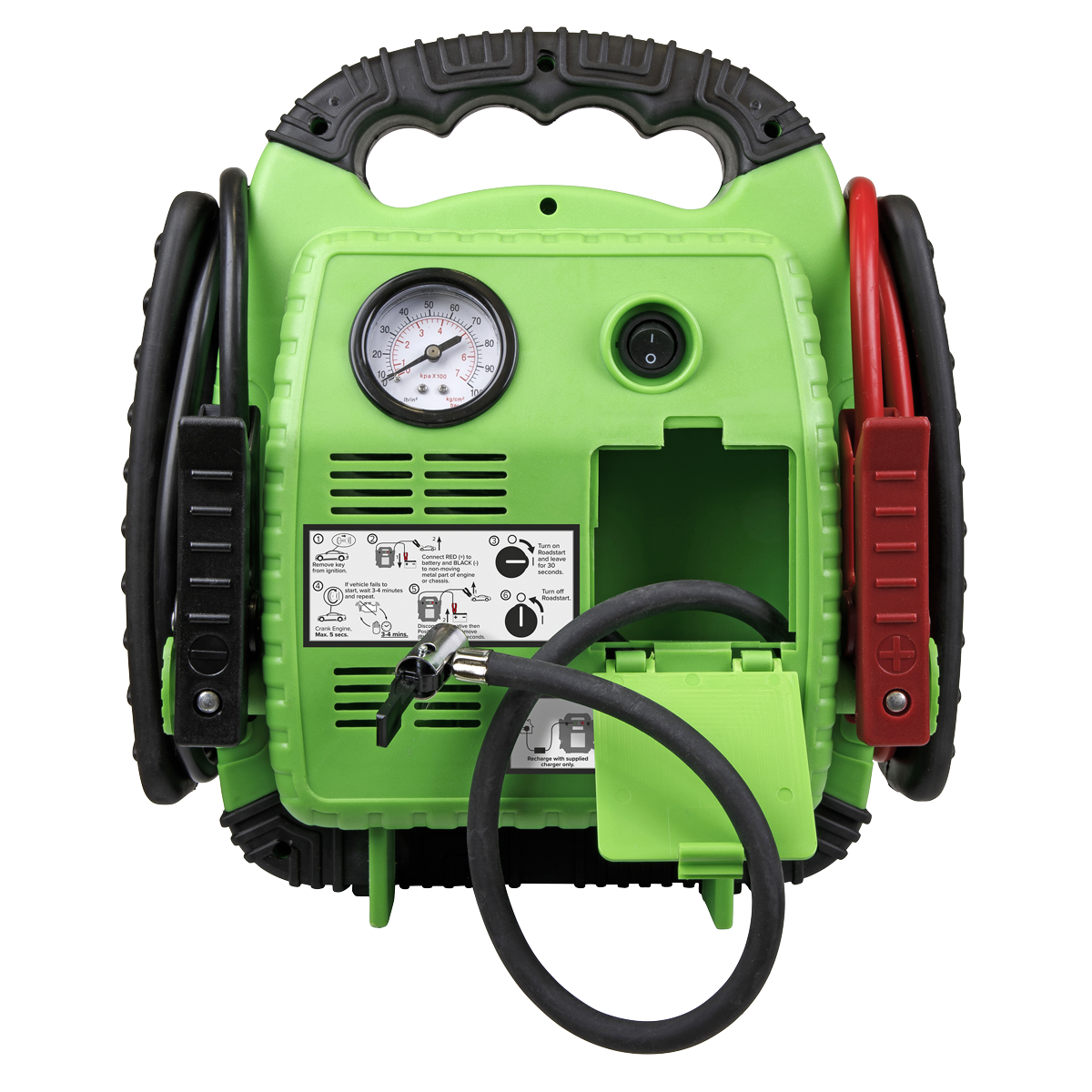 Sealey RS1322HV RoadStart® Emergency Jump Starter with Air Compressor 12V 900 Peak Amps