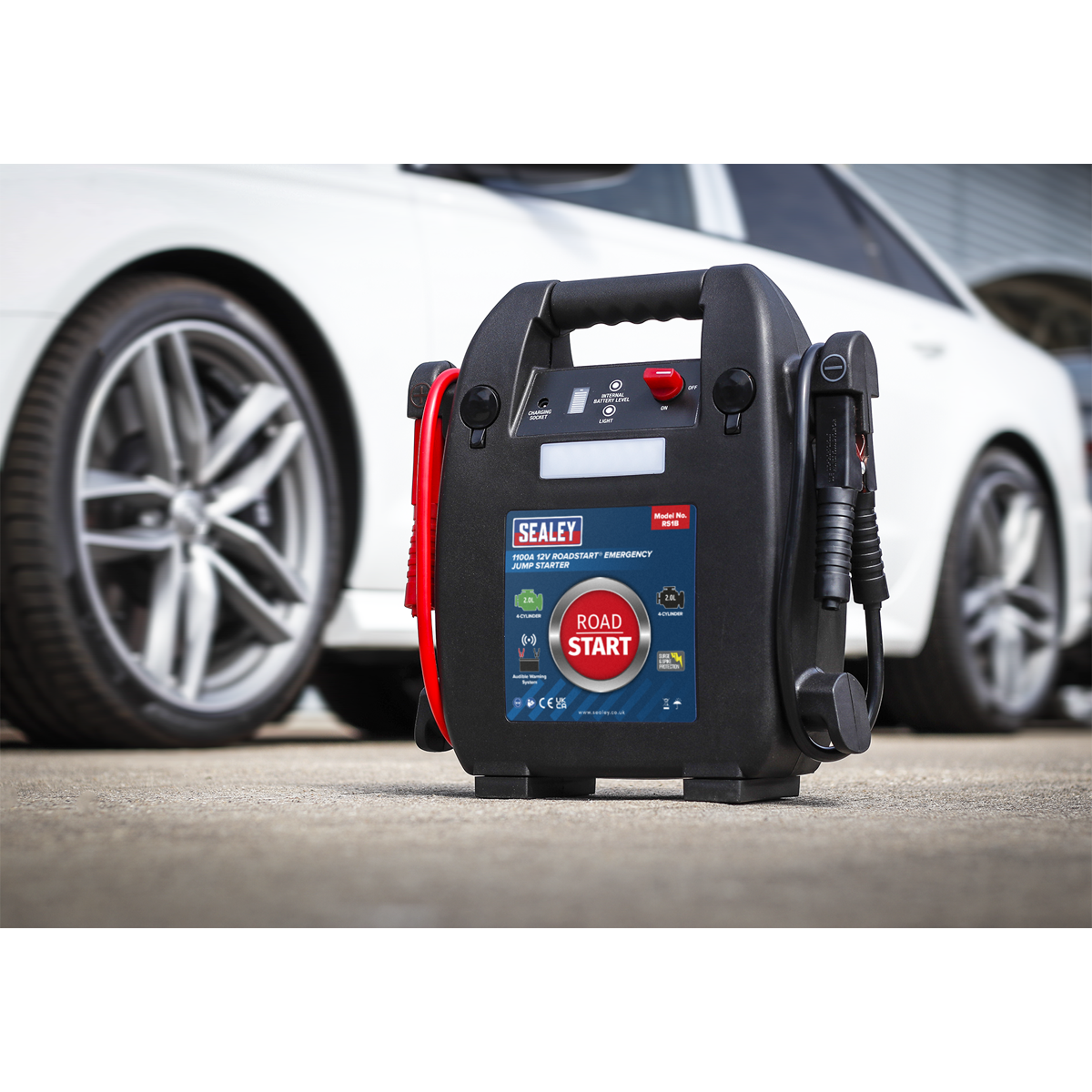 Sealey RS1B RoadStart Emergency Jump Starter 12V 2L 4 Cylinder
