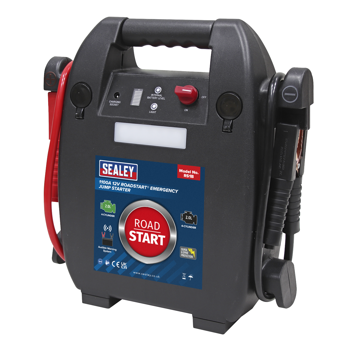 Sealey RS1B RoadStart Emergency Jump Starter 12V 2L 4 Cylinder