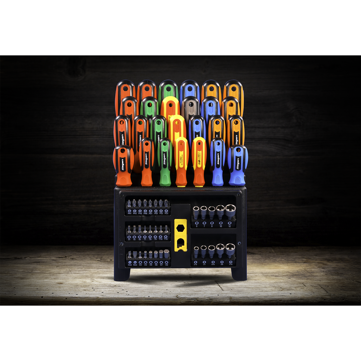 Sealey S01152 Screwdriver, Bit & Nut Driver Set 61pc