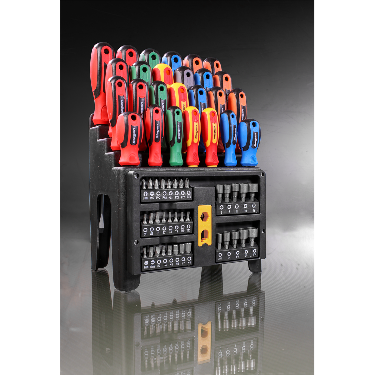 Sealey S01152 Screwdriver, Bit & Nut Driver Set 61pc
