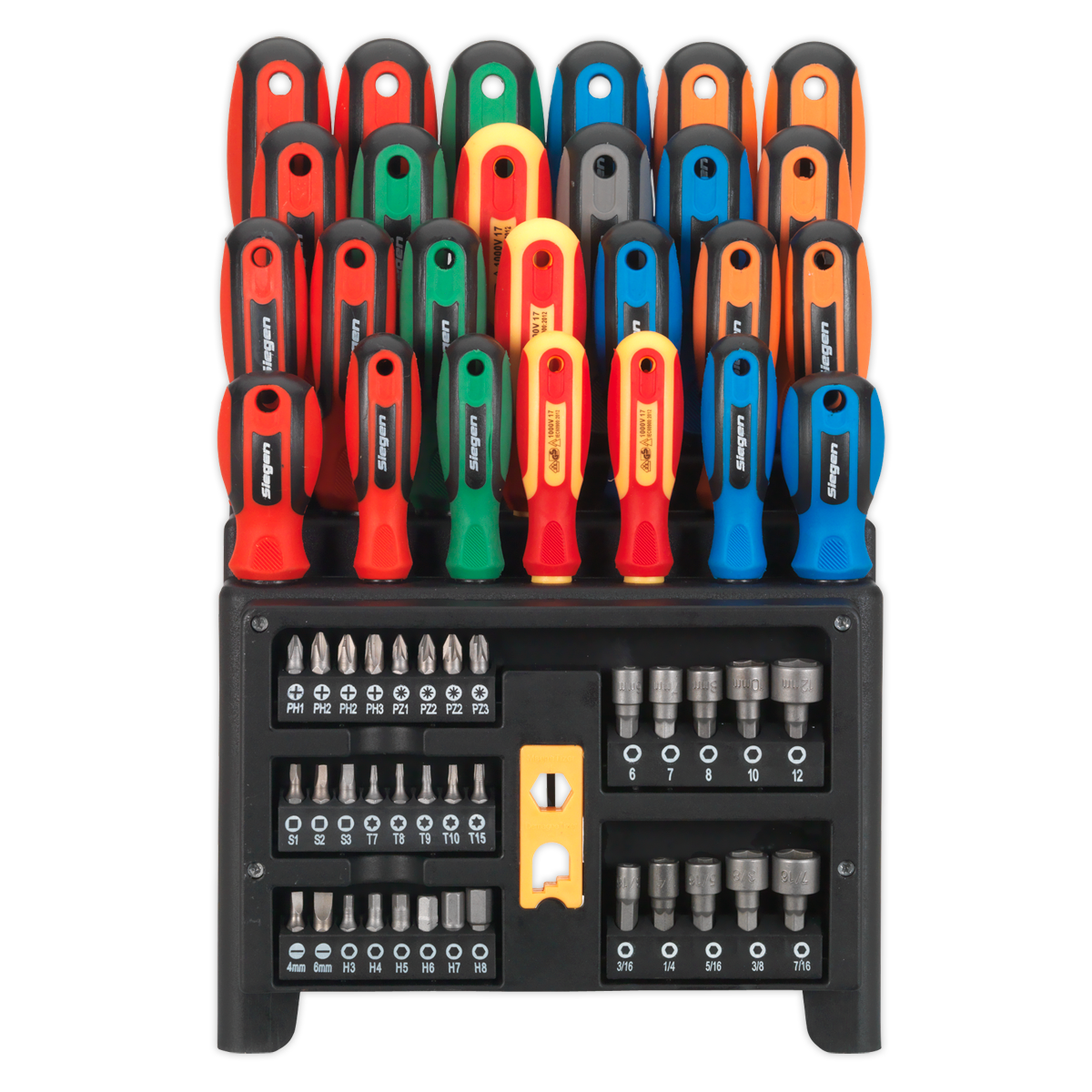 Sealey S01152 Screwdriver, Bit & Nut Driver Set 61pc
