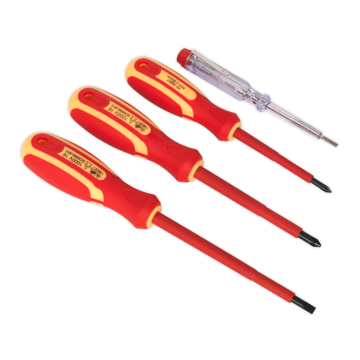 Sealey S01155 Electrician's Screwdriver Set 4pc VDE Approved