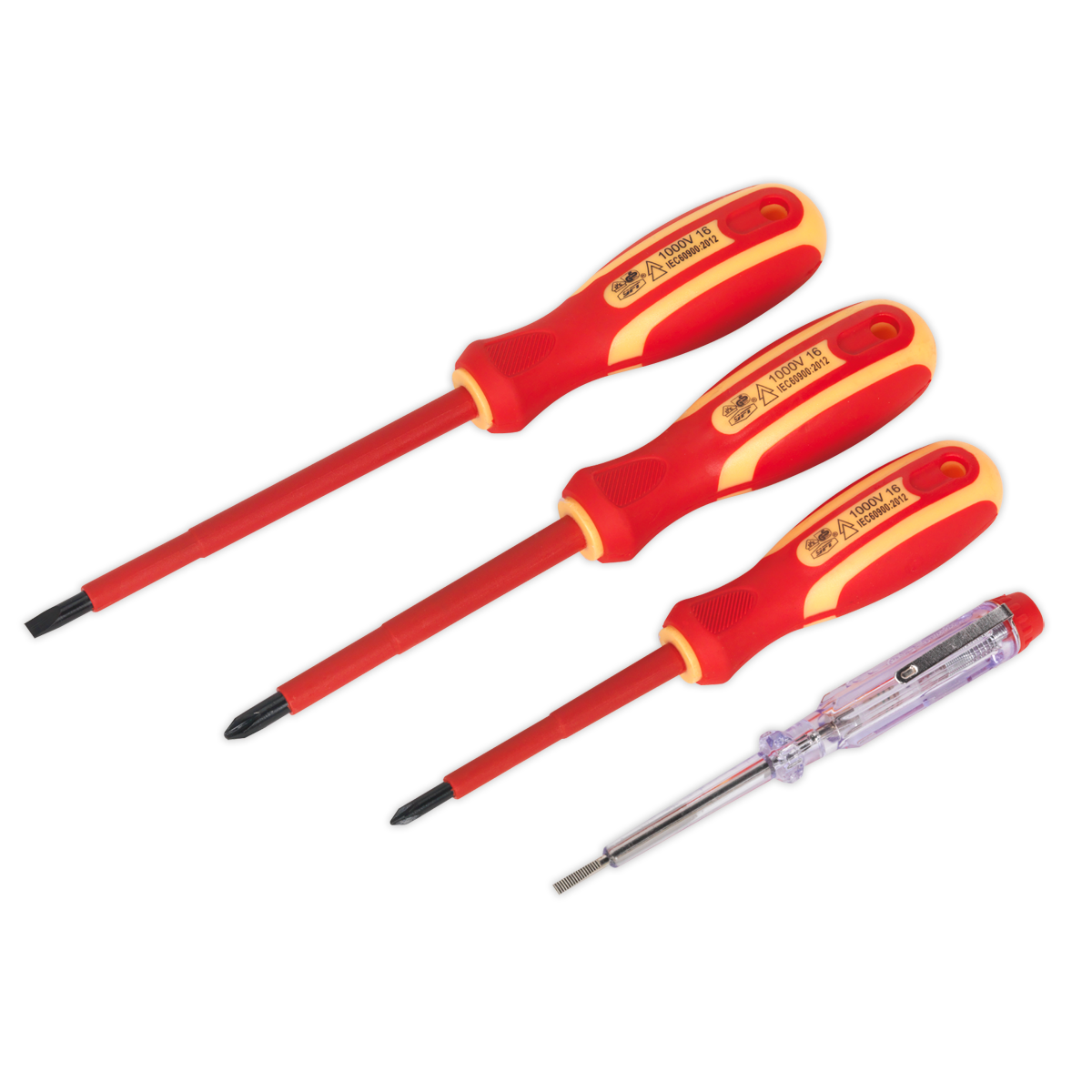 Sealey S01155 Electrician's Screwdriver Set 4pc VDE Approved