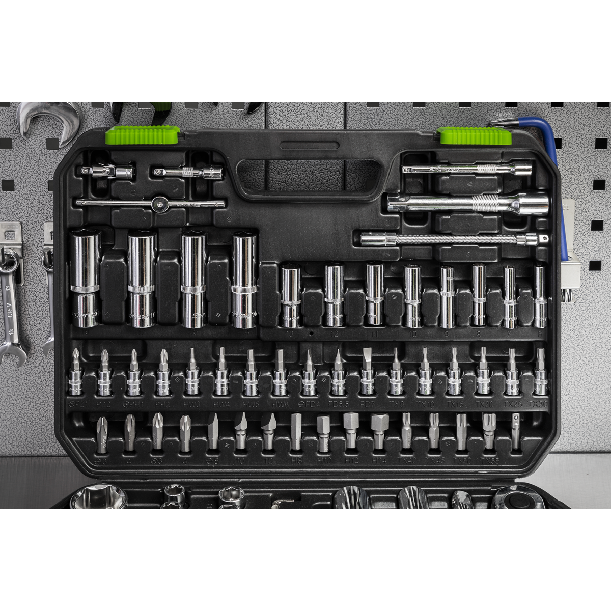 Sealey S01210 Socket Set 94pc 1/4" & 1/2"Sq Drive WallDrive® Metric