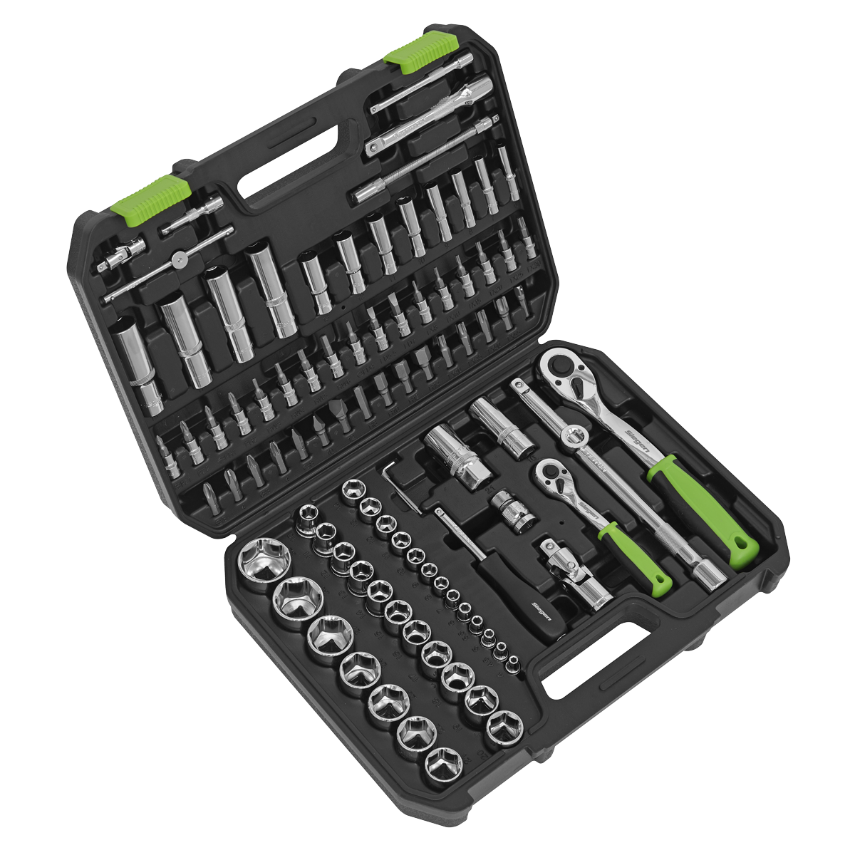 Sealey S01210 Socket Set 94pc 1/4" & 1/2"Sq Drive WallDrive® Metric