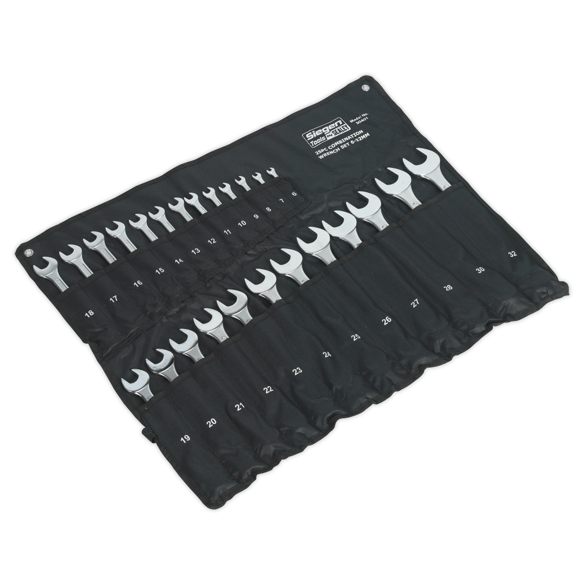 Sealey S0401 Combination Spanner Set 25pc Jumbo Metric