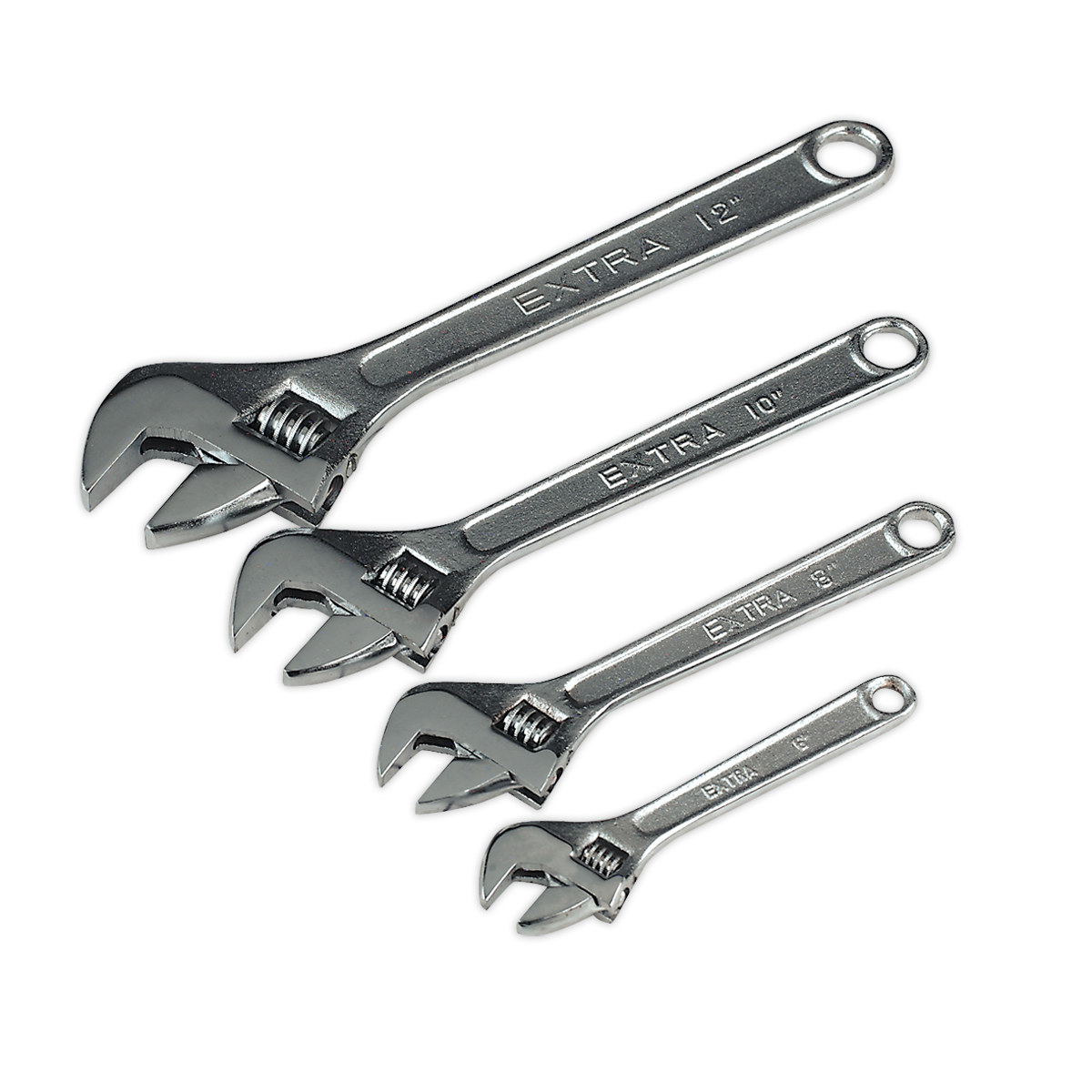 Sealey S0449 Adjustable Wrench Set 4pc 150, 200, 250 & 300mm