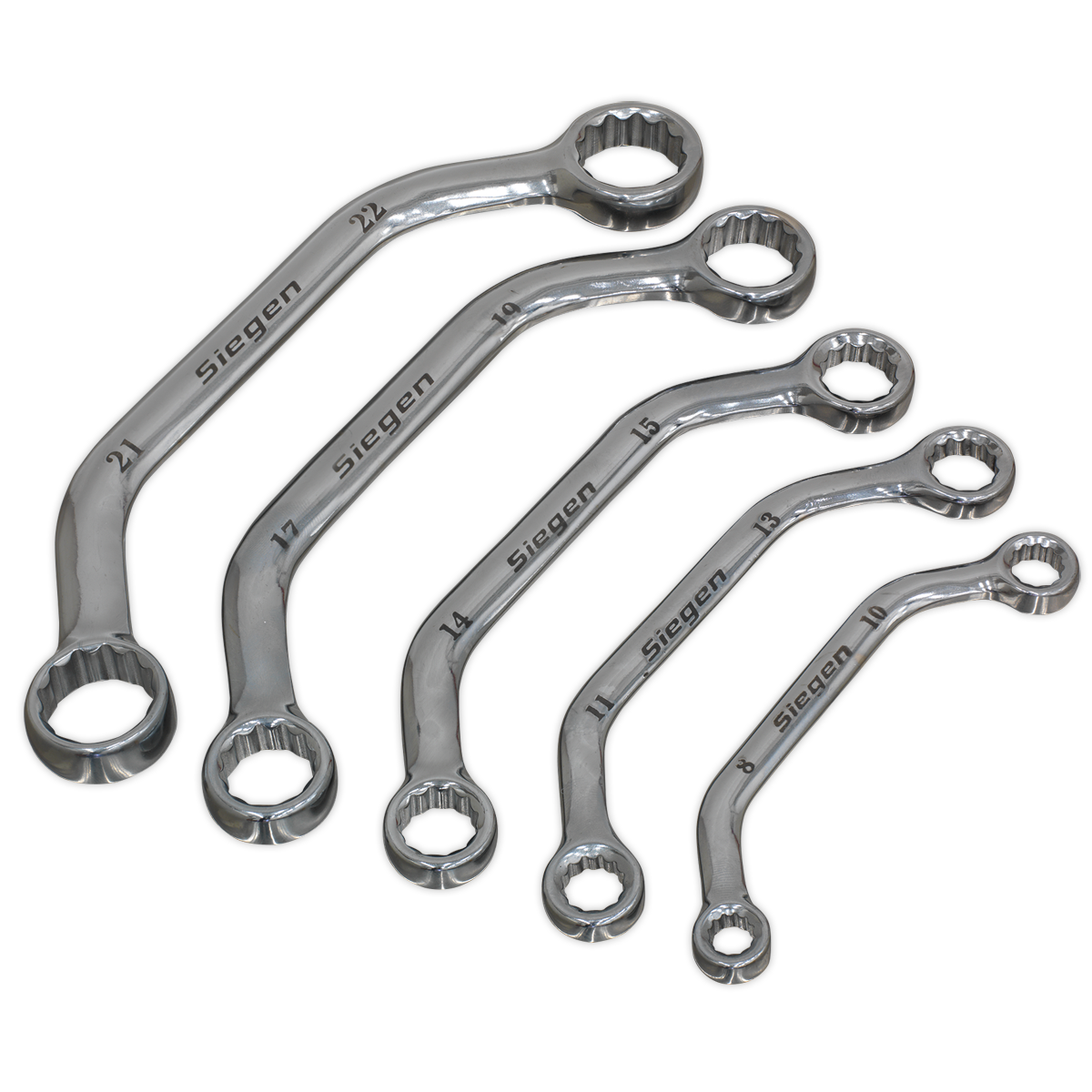 Sealey S0716 Obstruction Spanner Set 5pc Metric