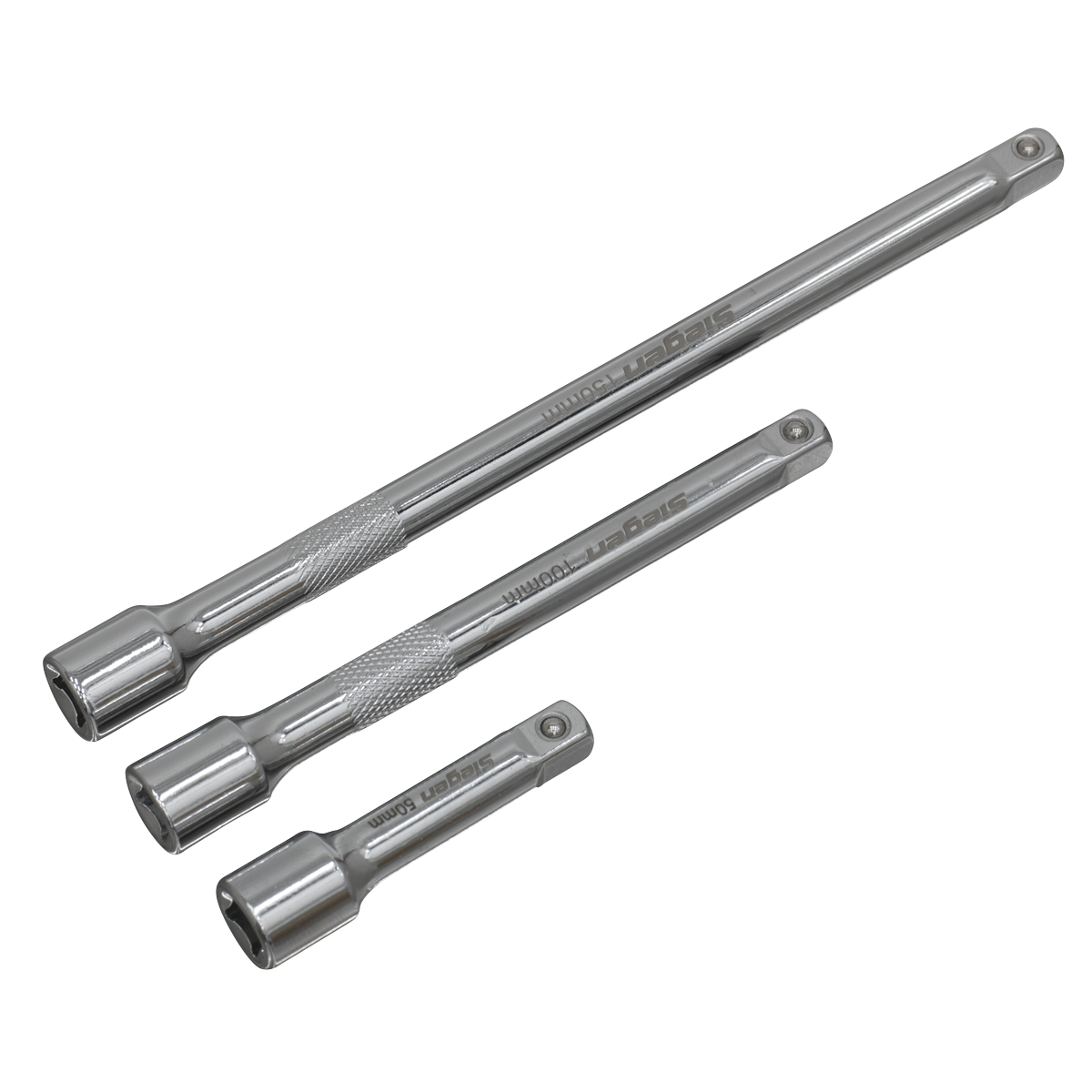 Sealey S0718 Extension Bar Set 3pc 1/4"Sq Drive