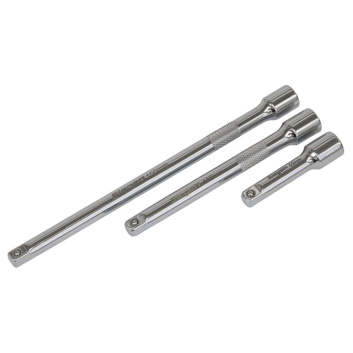 Sealey S0718 Extension Bar Set 3pc 1/4"Sq Drive