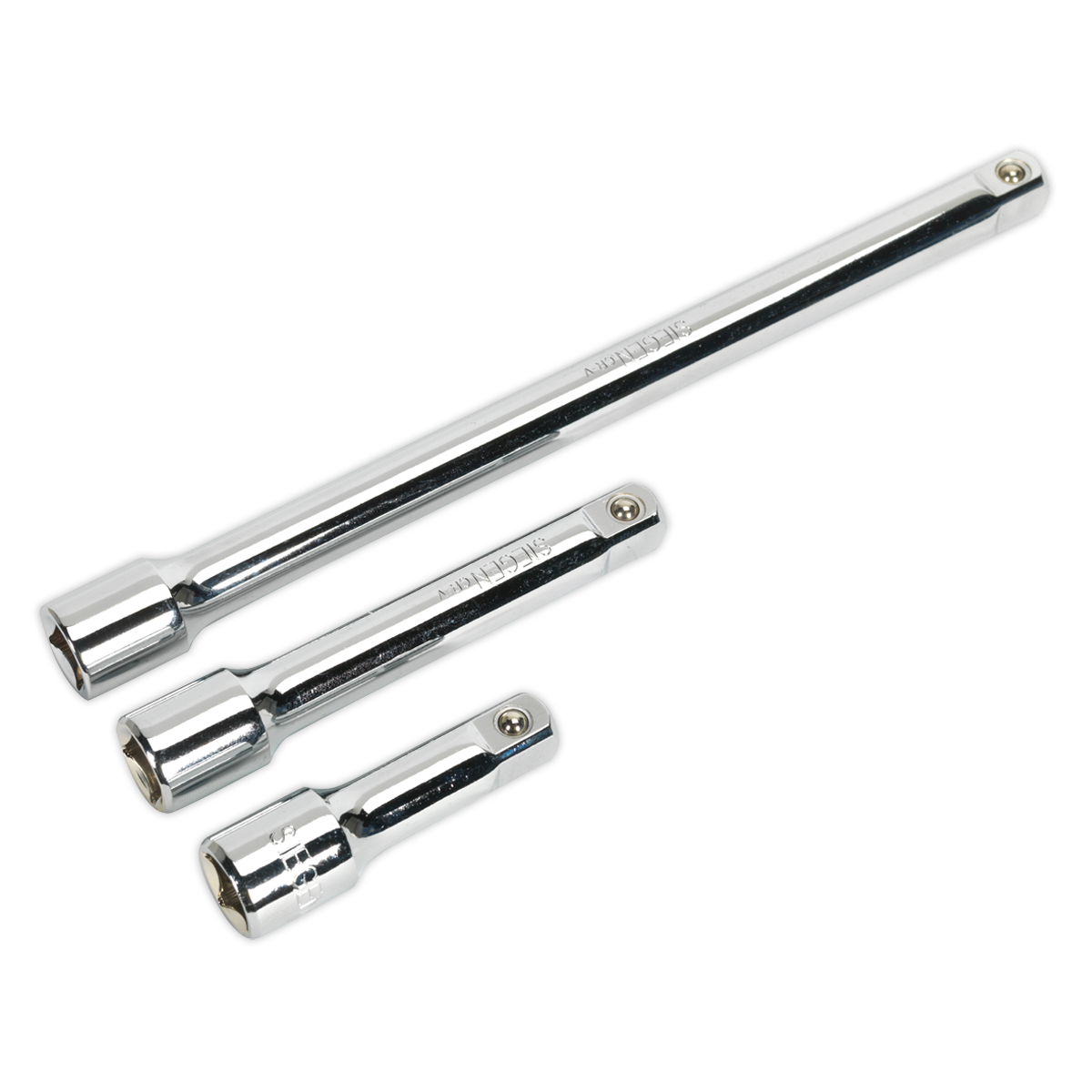 Sealey S0720 Extension Bar Set 3pc 1/2"Sq Drive