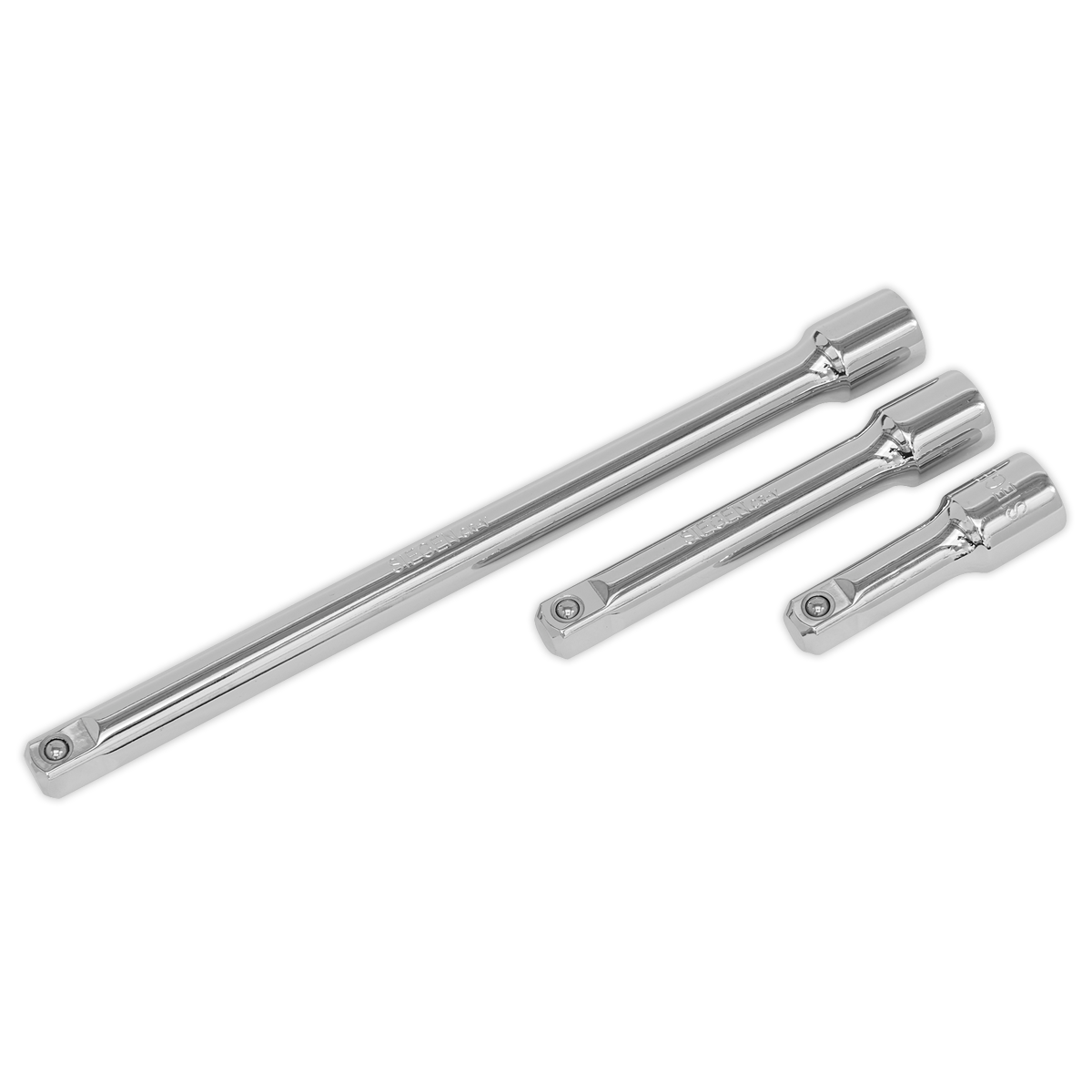 Sealey S0720 Extension Bar Set 3pc 1/2"Sq Drive