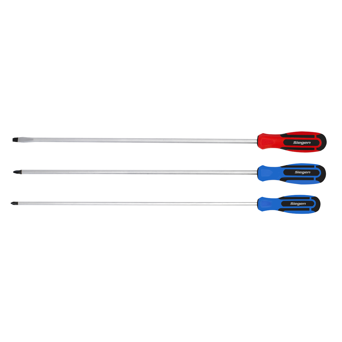 Sealey S0895 Screwdriver Set 3pc Extra-Long