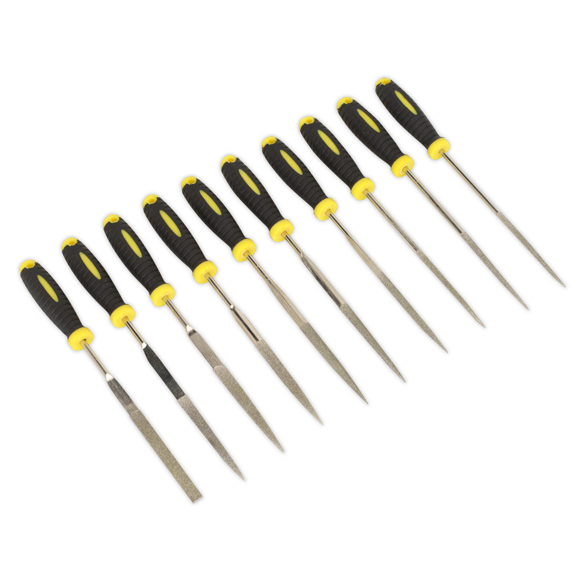 Sealey S0896 Diamond Needle File Set 10pc 100mm