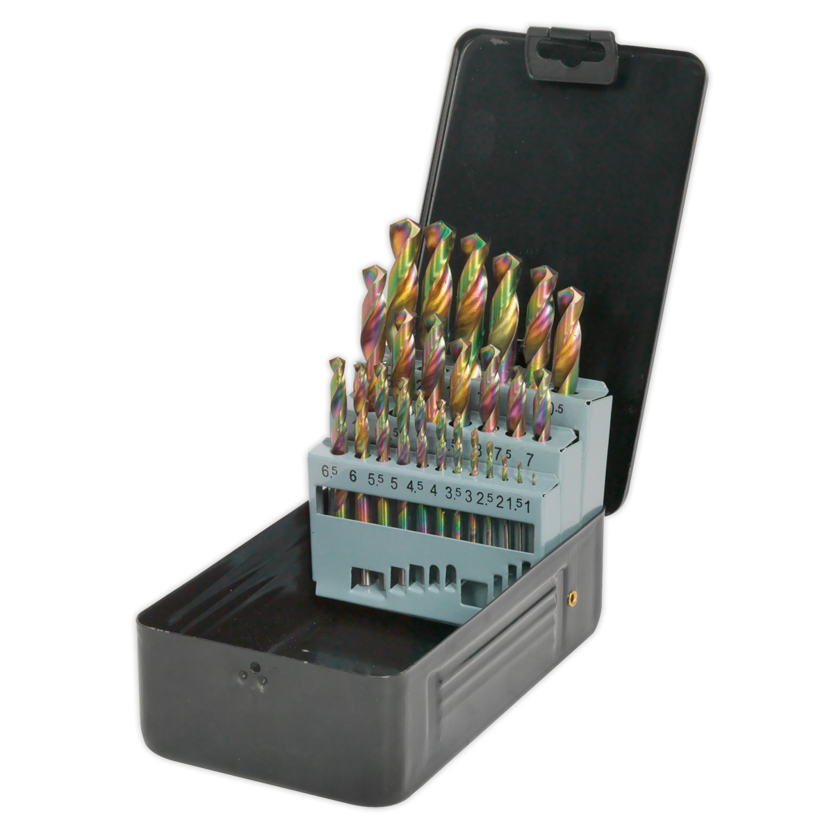 Sealey S0938 HSS Drill Bit Set 25pc Edge Ground - Metric DIN 338