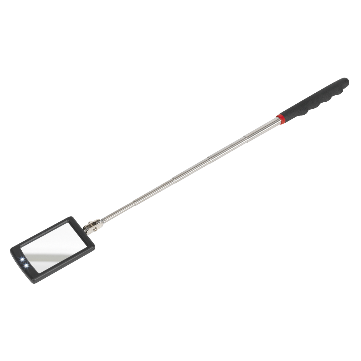Sealey S0948 Telescopic Inspection Mirror 52 x 83mm with 2 LEDs
