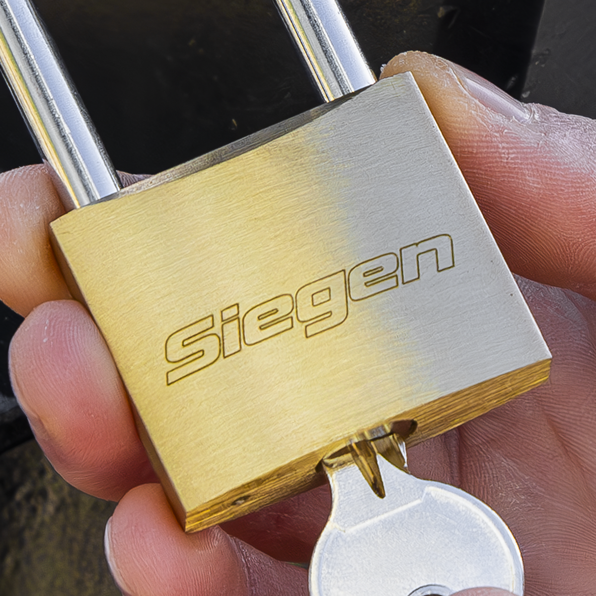 Sealey S0989 Siegen Brass Body Padlock with Brass Cylinder Long Shackle 40mm