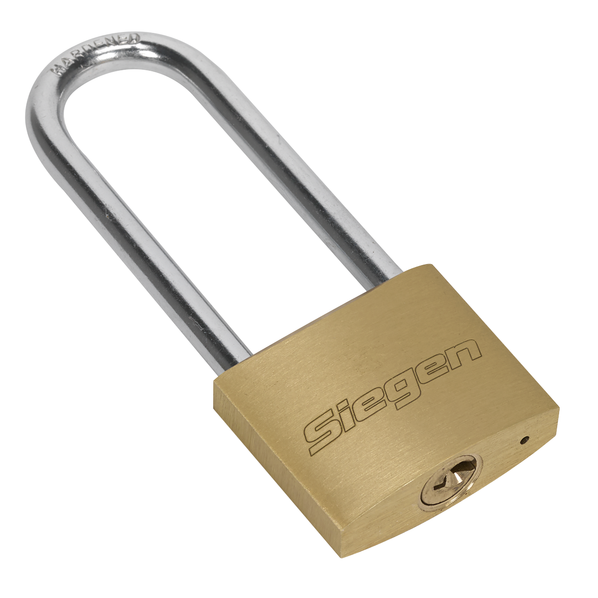 Sealey S0989 Siegen Brass Body Padlock with Brass Cylinder Long Shackle 40mm
